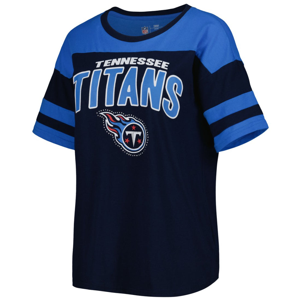 Tennessee Titans G-III 4Her by Carl Banks Women's Play the Ball T-Shirt - Navy/Light Blue for sale