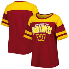 Washington Commanders G-III 4Her by Carl Banks Women's Play the Ball T-Shirt - Burgundy/Gold sale