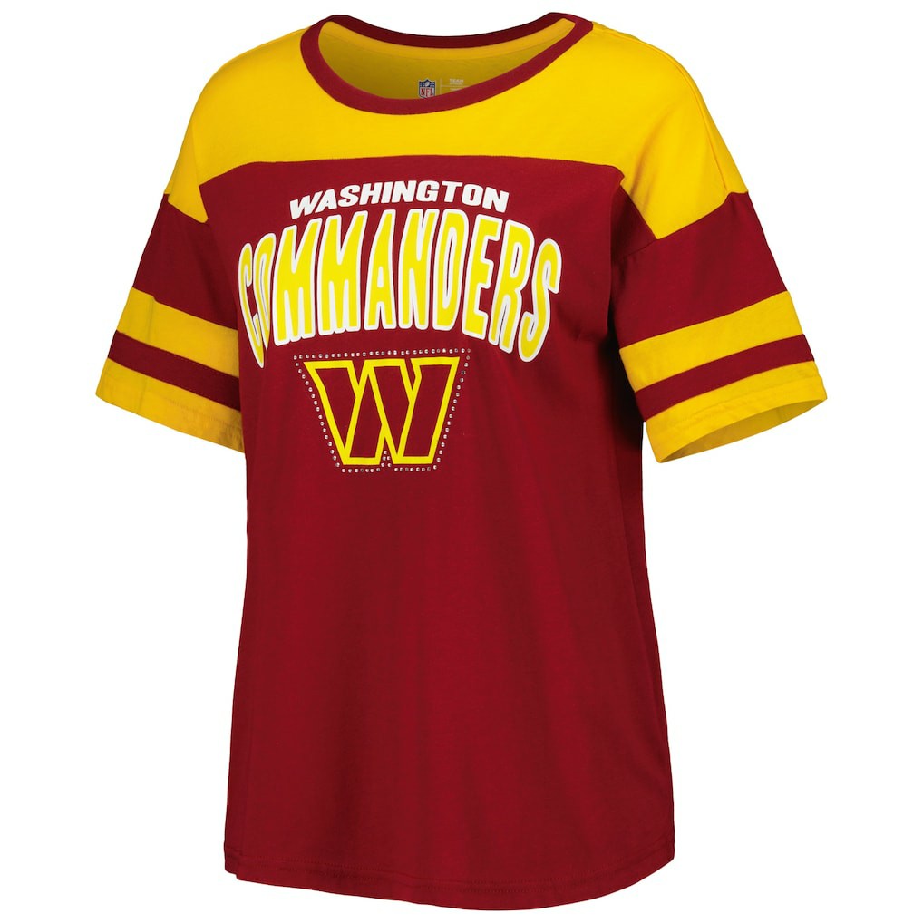 Washington Commanders G-III 4Her by Carl Banks Women's Play the Ball T-Shirt - Burgundy/Gold sale