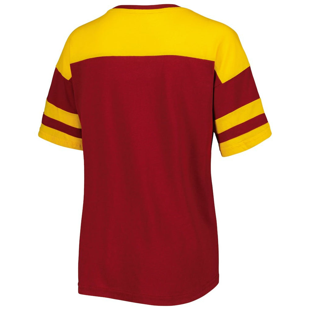 Washington Commanders G-III 4Her by Carl Banks Women's Play the Ball T-Shirt - Burgundy/Gold sale