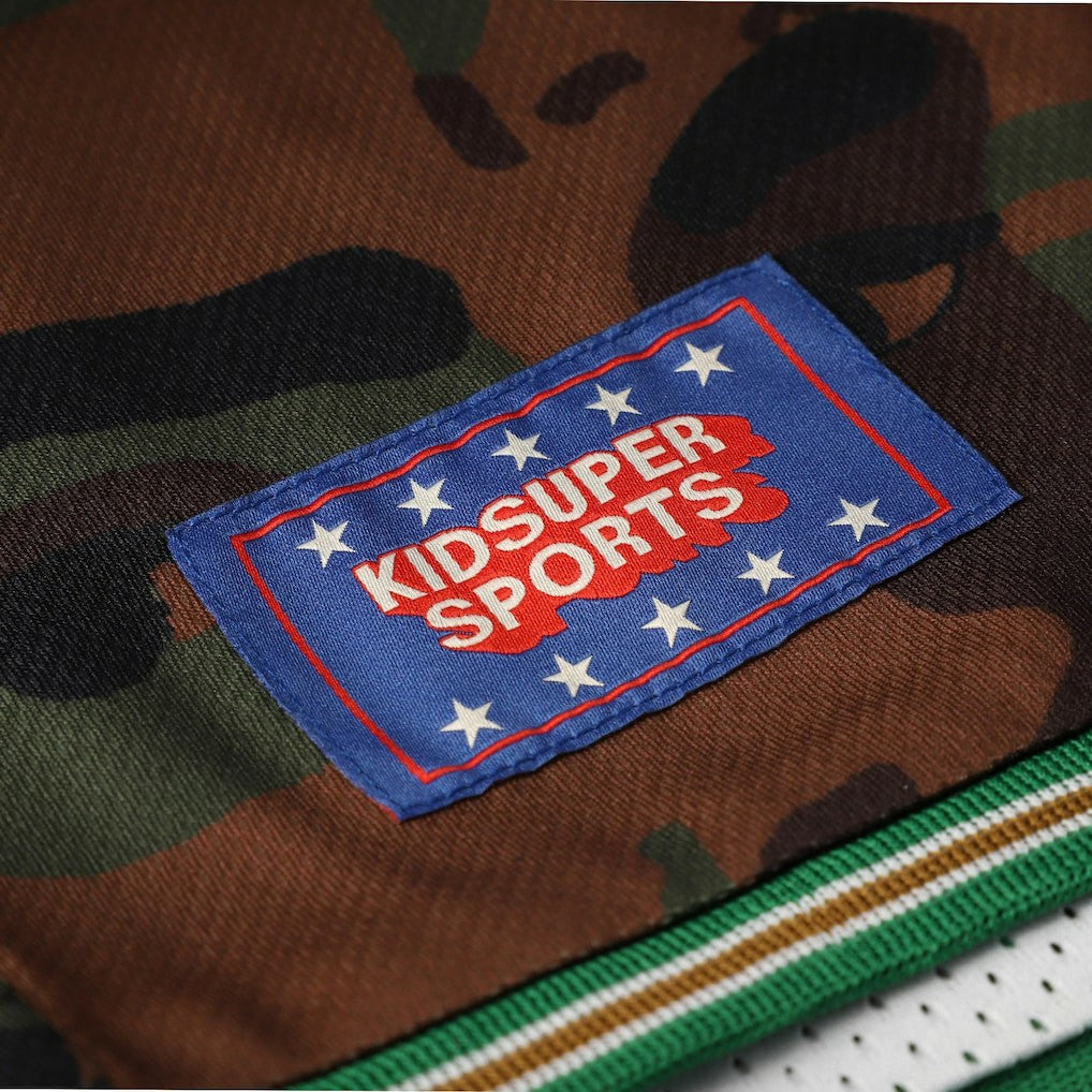 Boston Celtics NBA & KidSuper Studios Unisex Hometown Shorts - Brown online
