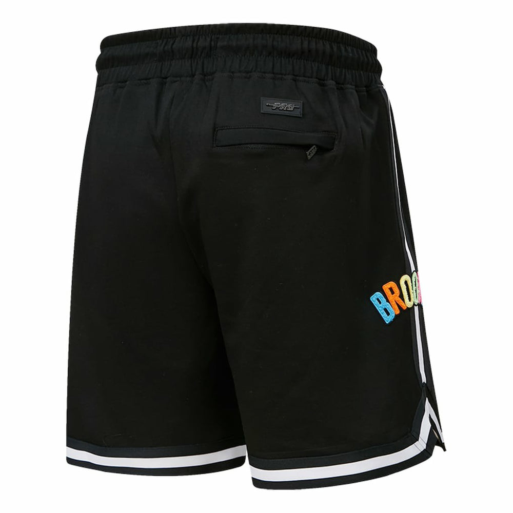 Brooklyn Nets Pro Standard Washed Neon Shorts - Black on sale