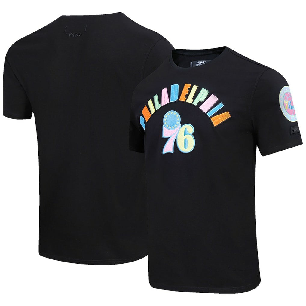 Philadelphia 76ers Pro Standard Washed Neon T-Shirt - Black outlet