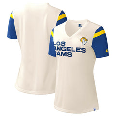 Los Angeles Rams Starter Women's Kick Start V-Neck T-Shirt - White cheap