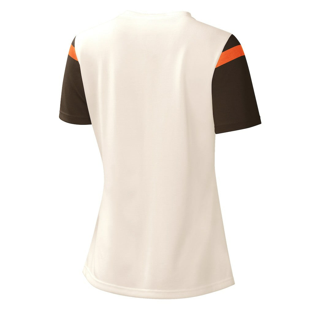 Cleveland Browns Starter Women's Kick Start V-Neck T-Shirt - Cream cheap