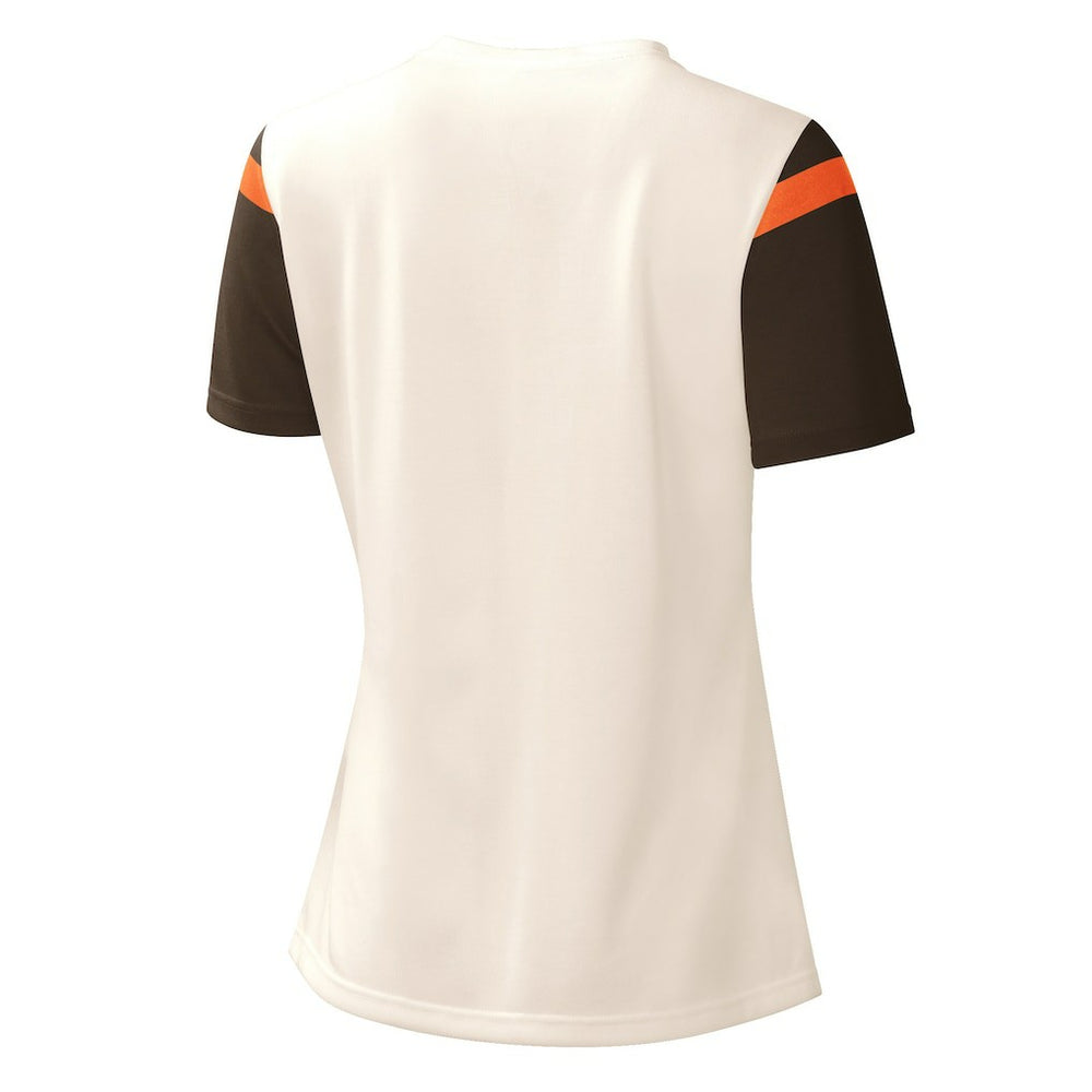 Cleveland Browns Starter Women's Kick Start V-Neck T-Shirt - Cream cheap
