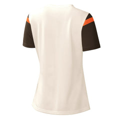 Cleveland Browns Starter Women's Kick Start V-Neck T-Shirt - Cream cheap