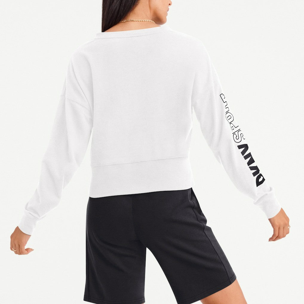 Las Vegas Raiders DKNY Sport Women's Lily V-Neck Pullover Sweatshirt - White cheap