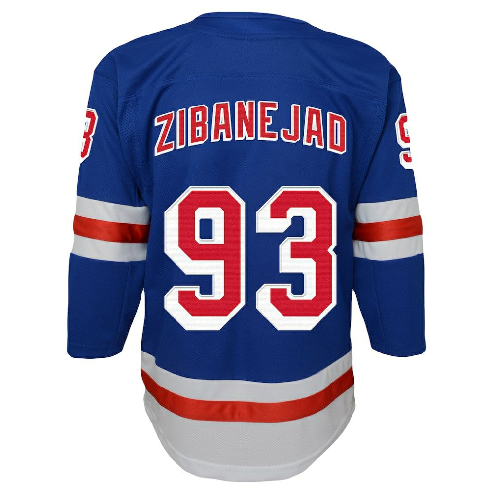 Mika Zibanejad New York Rangers Youth Home Premier Player Jersey - Blue Jerseys