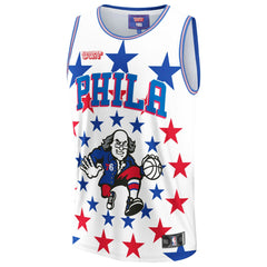 Philadelphia 76ers NBA & KidSuper Studios Unisex Hometown Jersey - White cheap