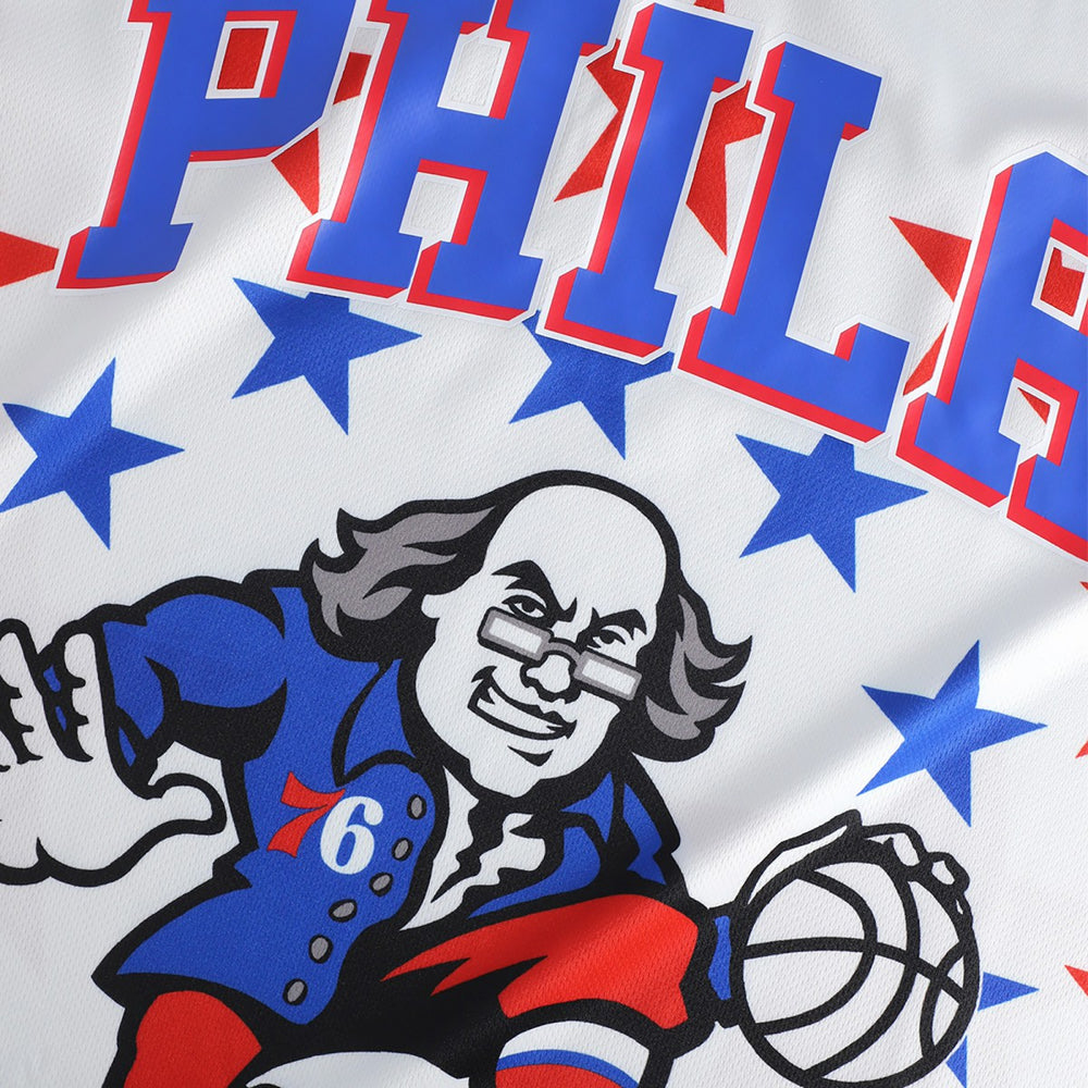 Philadelphia 76ers NBA & KidSuper Studios Unisex Hometown Jersey - White cheap