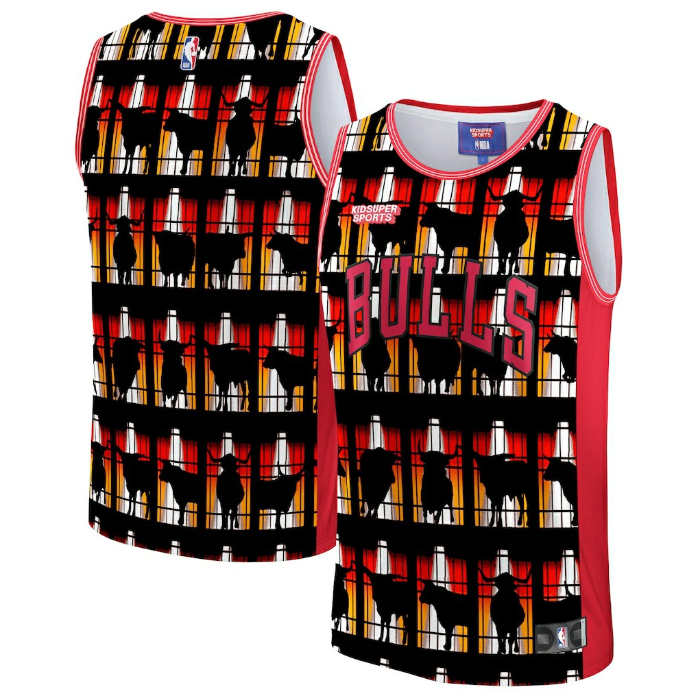 Chicago Bulls NBA & KidSuper Studios Unisex Hometown Jersey sale - Red online