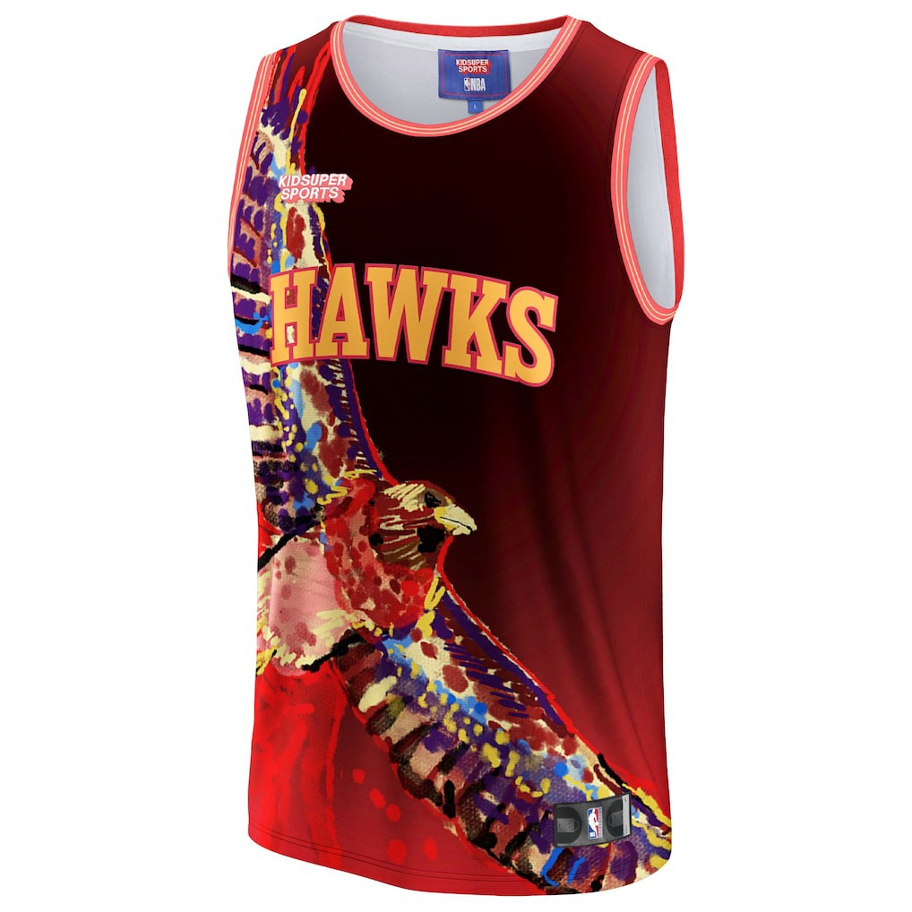 Atlanta Hawks NBA & KidSuper Studios Unisex Hometown Jersey - Red online