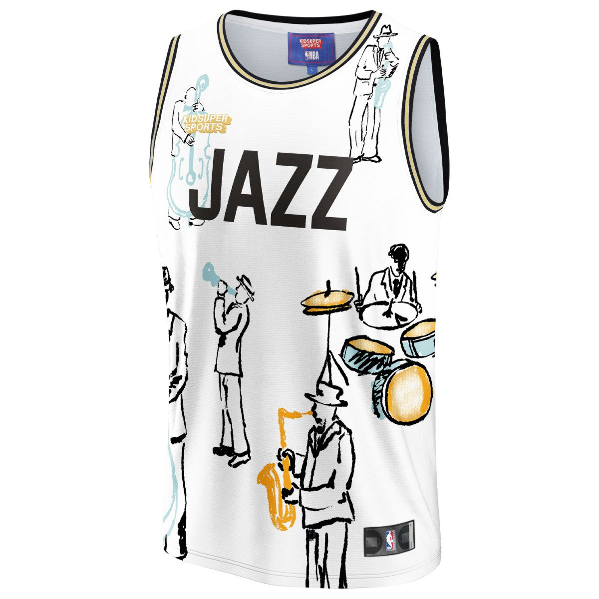 Utah Jazz NBA & KidSuper Studios Unisex Hometown Jersey - White for sale
