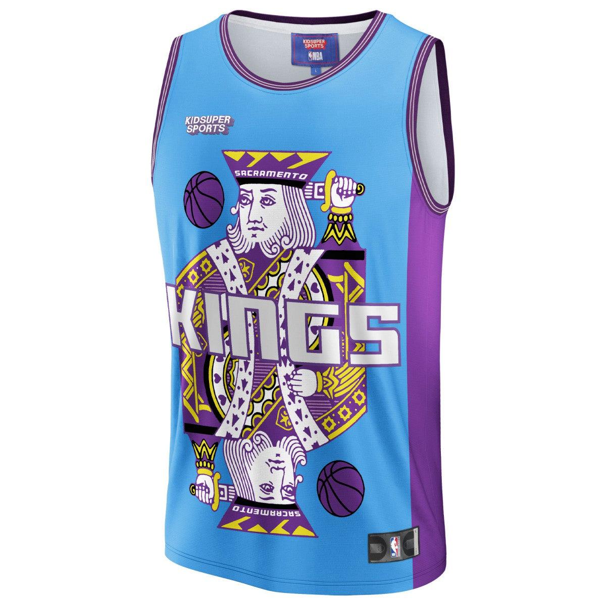 Sacramento Kings NBA & KidSuper Studios Unisex Hometown Jersey - Blue on sale