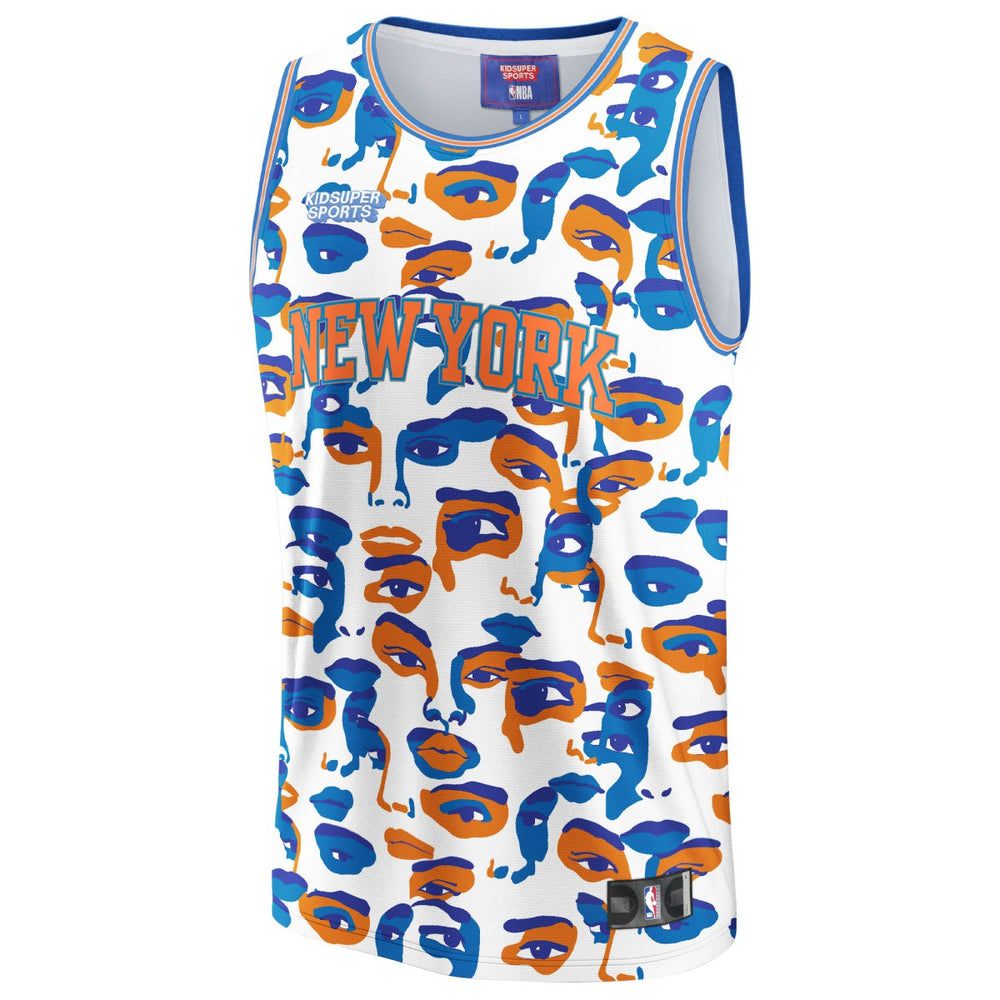 New York Knicks NBA & KidSuper Studios Unisex Hometown Jersey - White cheap