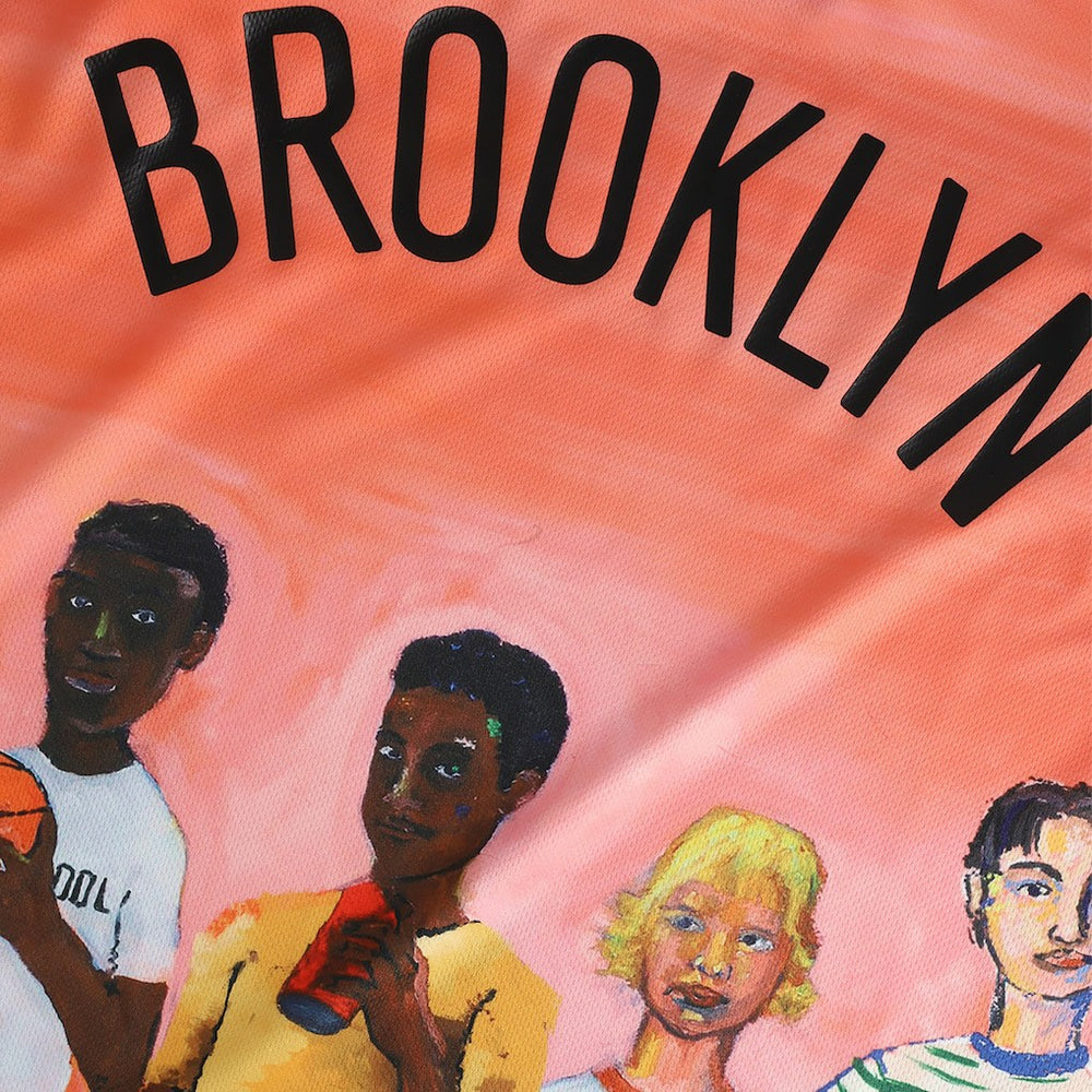 Brooklyn Nets NBA & KidSuper Studios Unisex Hometown Jersey - Coral on sale