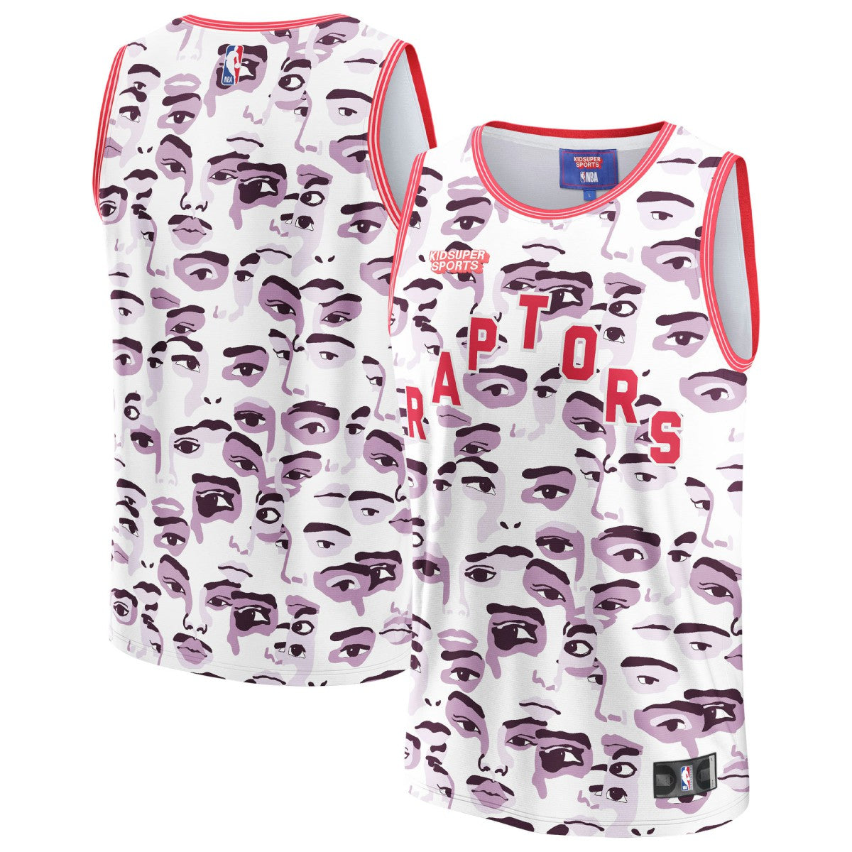 Toronto Raptors NBA & KidSuper Studios Unisex Hometown Jersey - White sale