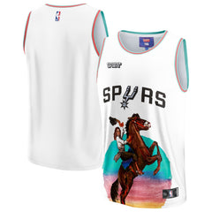 San Antonio Spurs NBA & KidSuper Studios Unisex Hometown Jersey - White cheap