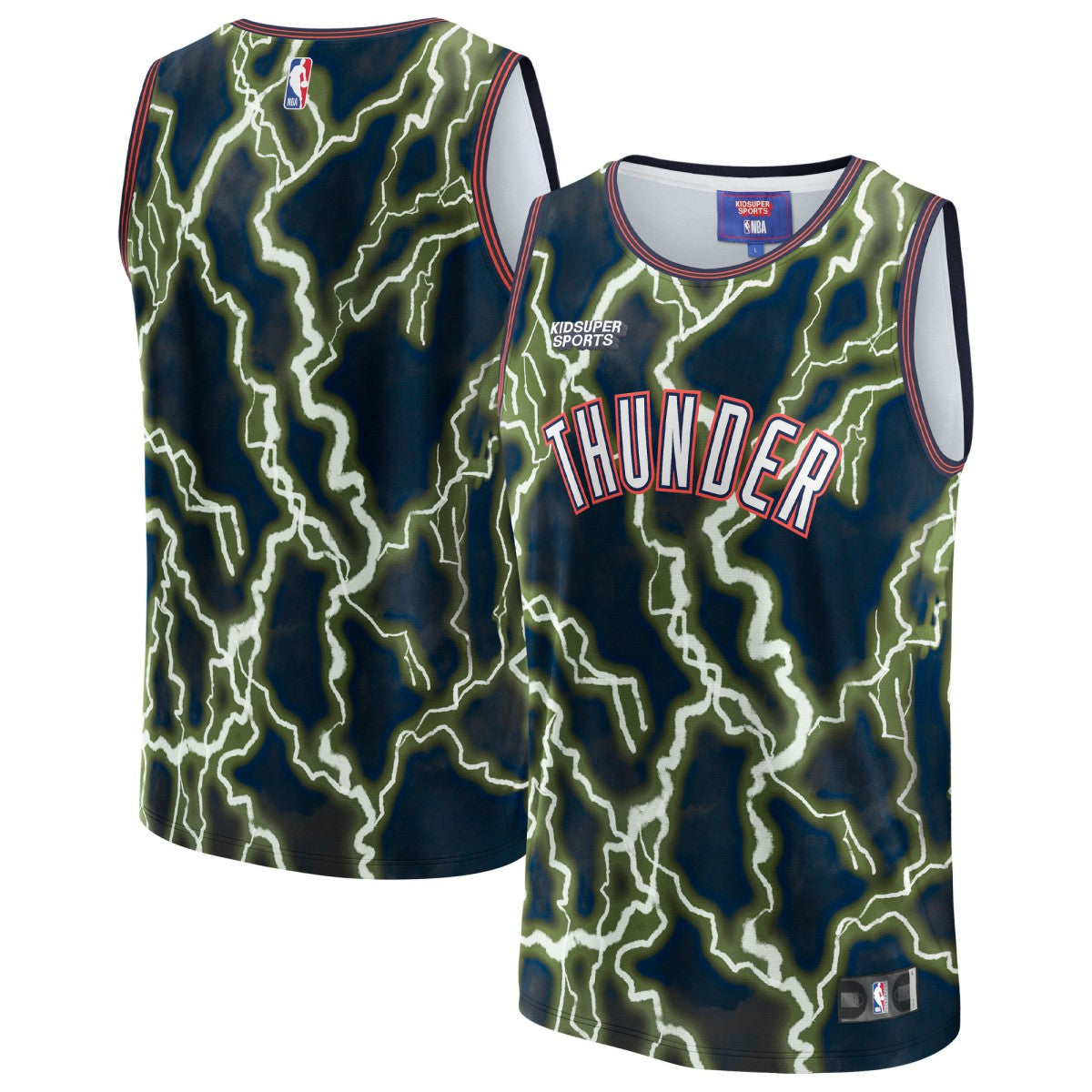 Oklahoma City Thunder NBA & KidSuper Studios Unisex Hometown Jersey - Black online