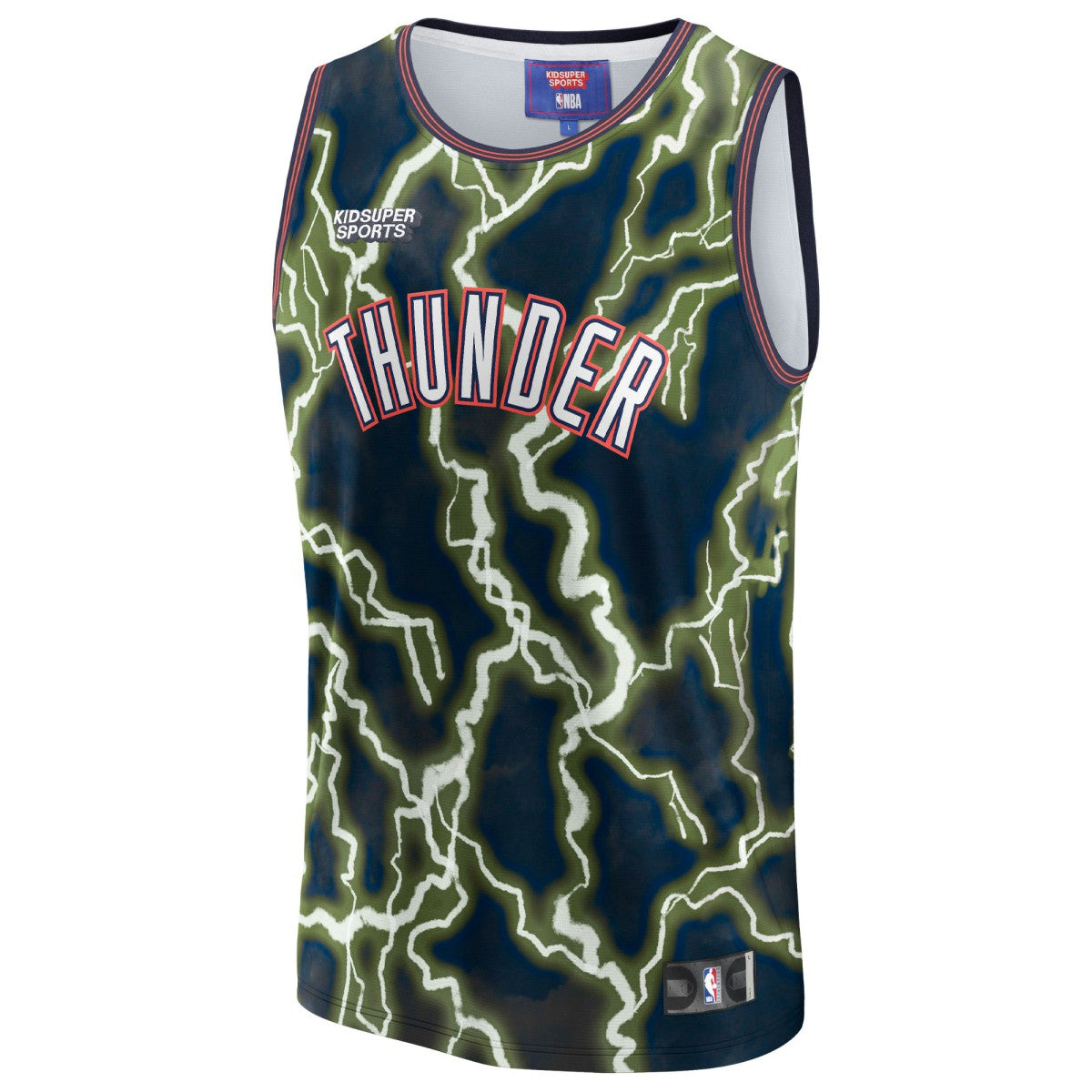 Oklahoma City Thunder NBA & KidSuper Studios Unisex Hometown Jersey - Black online