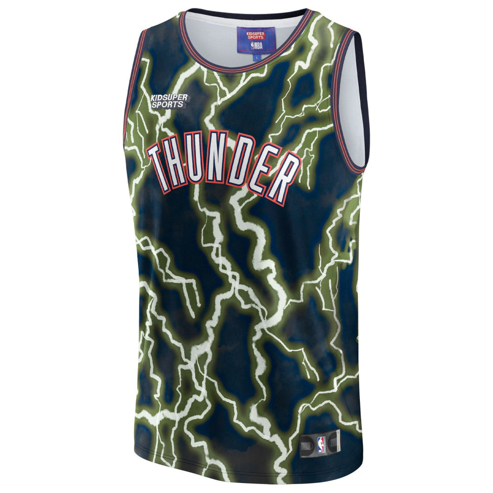Oklahoma City Thunder NBA & KidSuper Studios Unisex Hometown Jersey - Black online