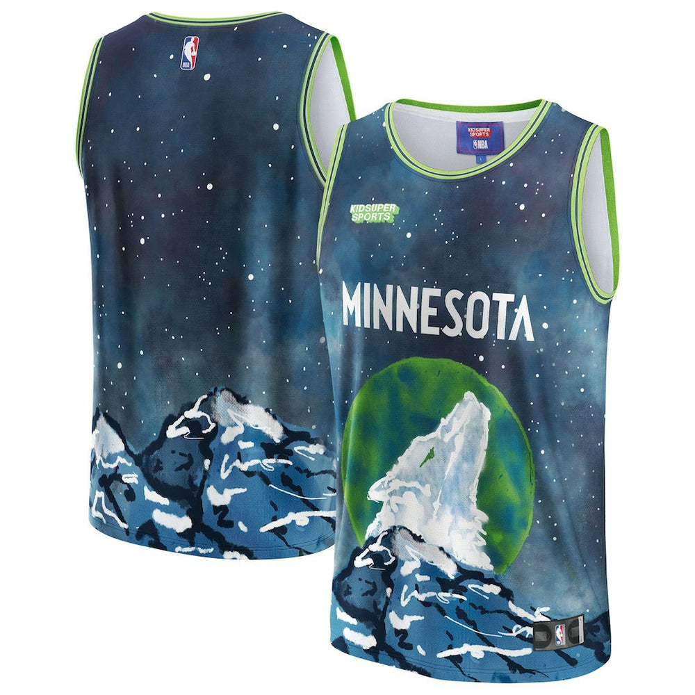 Minnesota Timberwolves NBA & KidSuper Studios Unisex Hometown Jersey - Blue discount