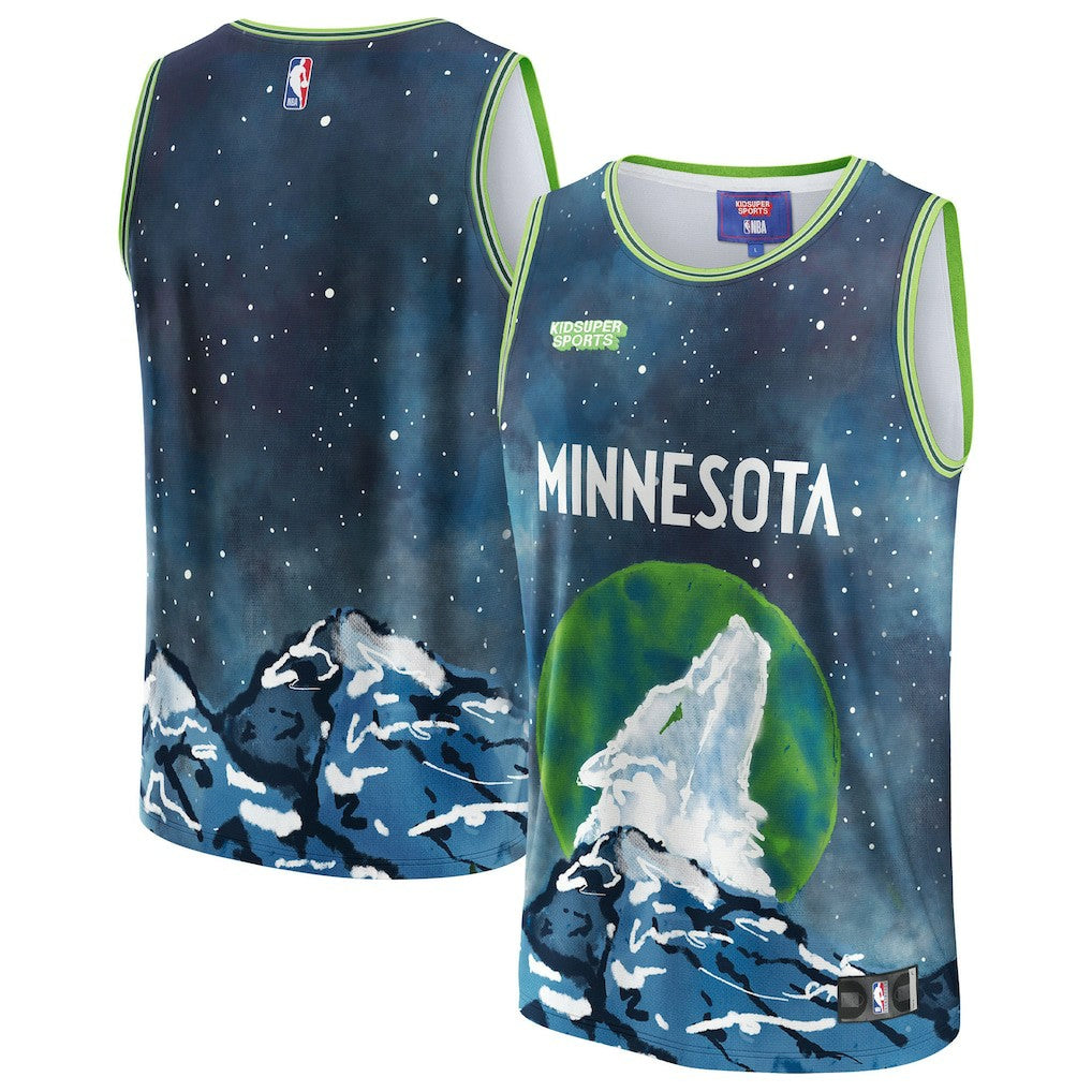 Minnesota Timberwolves NBA & KidSuper Studios Unisex Hometown Jersey - Blue discount