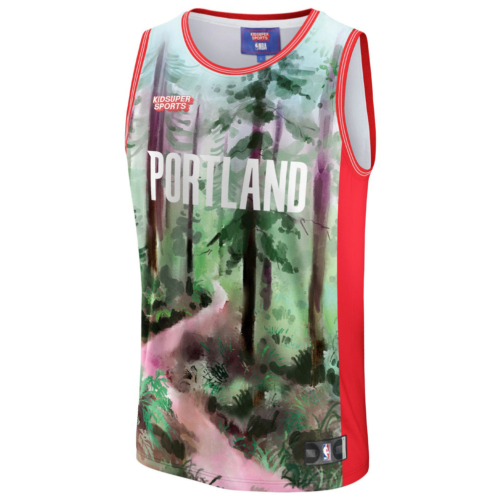 Portland Trail Blazers NBA & KidSuper Studios Unisex Hometown Jersey - Green discount