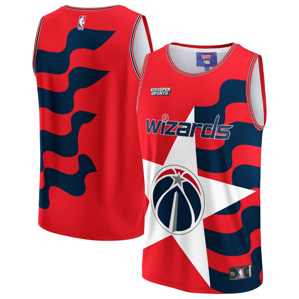 Washington Wizards NBA & KidSuper Studios Unisex Hometown Jersey - Red online