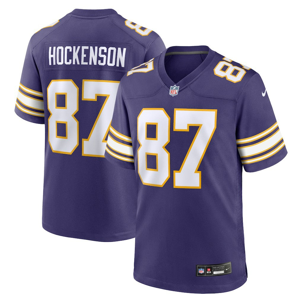 T.J. Hockenson Minnesota Vikings Classic Player Game Jersey - Purple discount