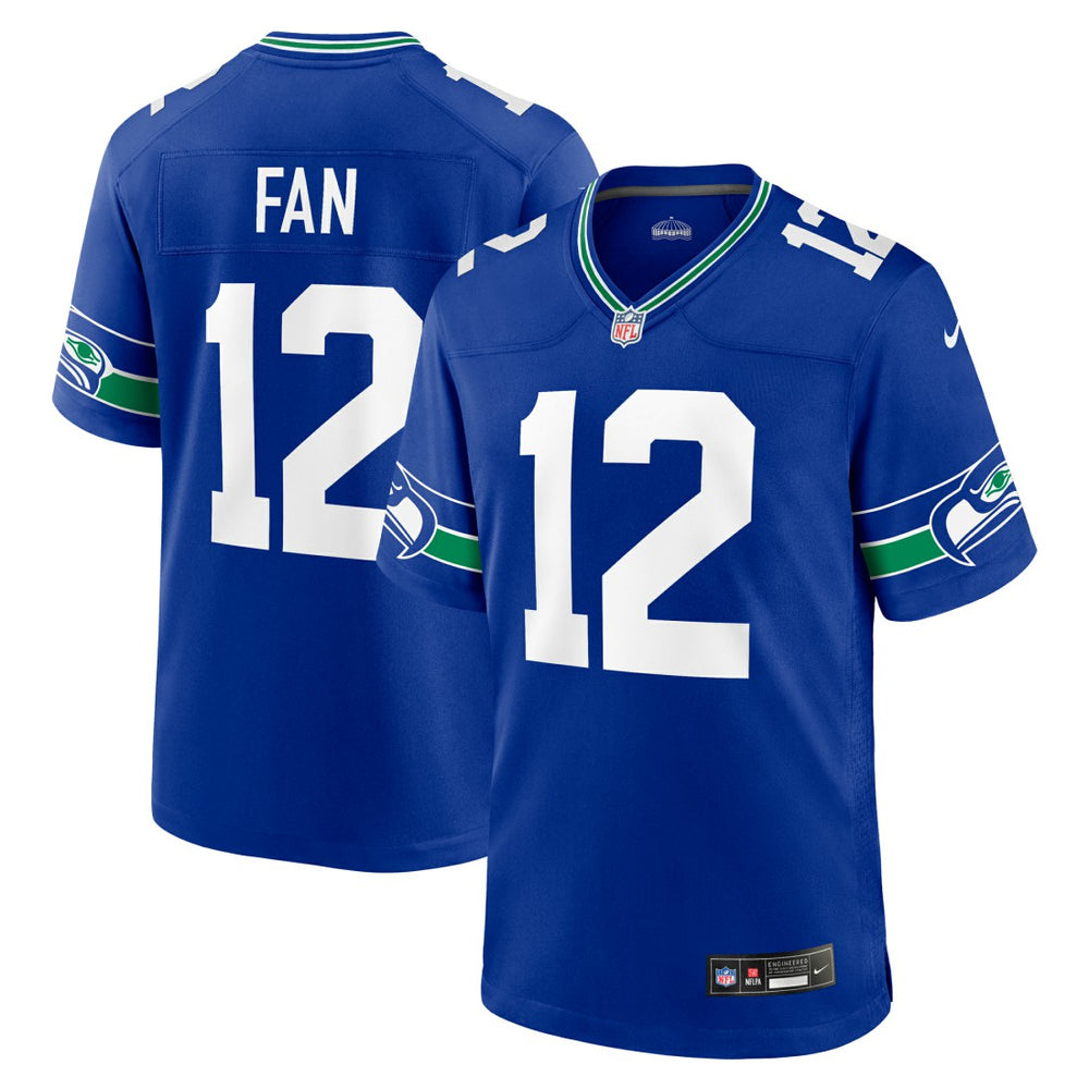 12s Seattle Seahawks Throwback Player Game Jersey - Royal online