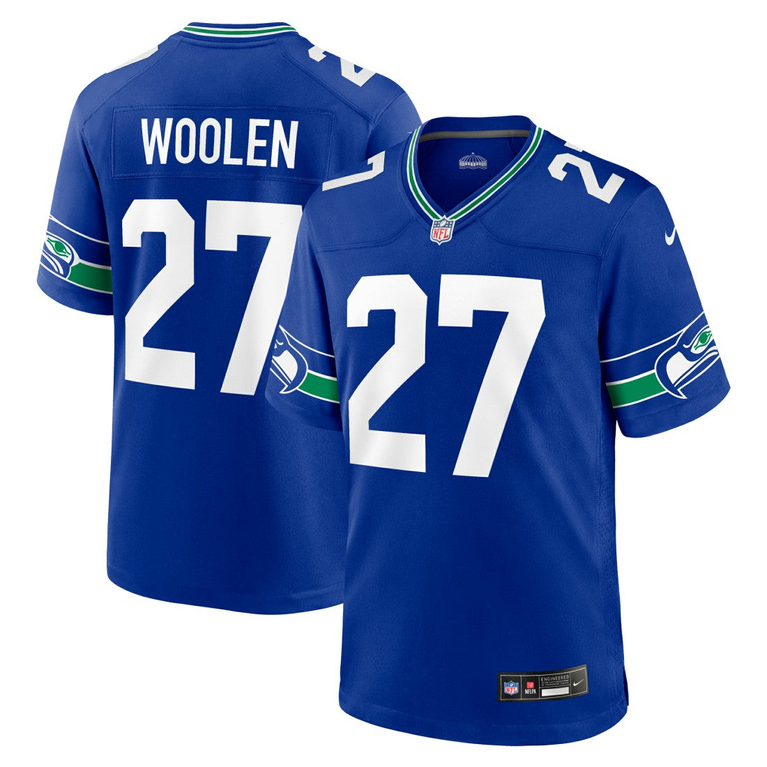 Tariq Woolen Seattle Seahawks Throwback Player Game Jersey - Royal for sale