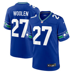 Tariq Woolen Seattle Seahawks Throwback Player Game Jersey - Royal for sale