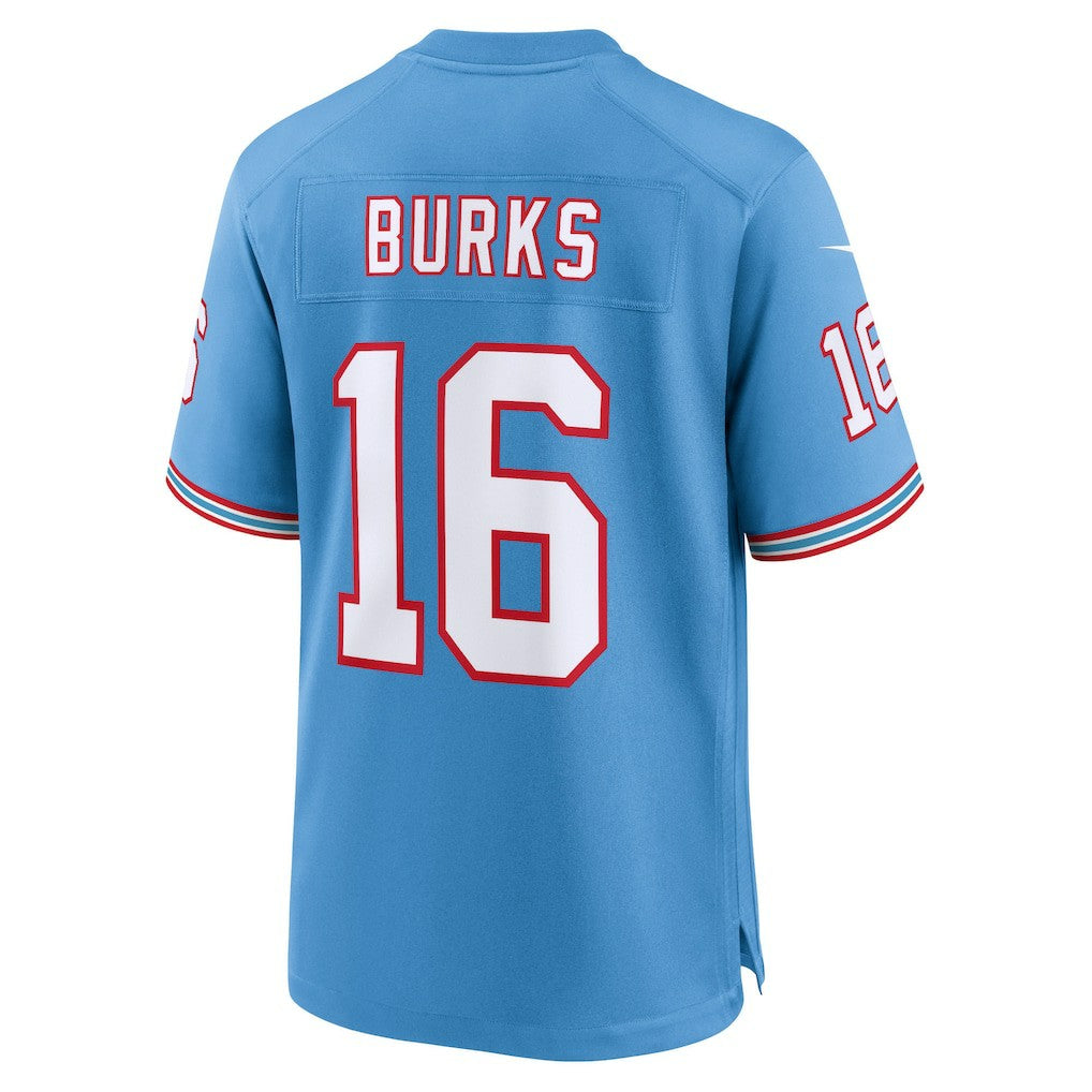 Treylon Burks Tennessee Titans Oilers Throwback Alternate Game Player Jersey - Light Blue on sale