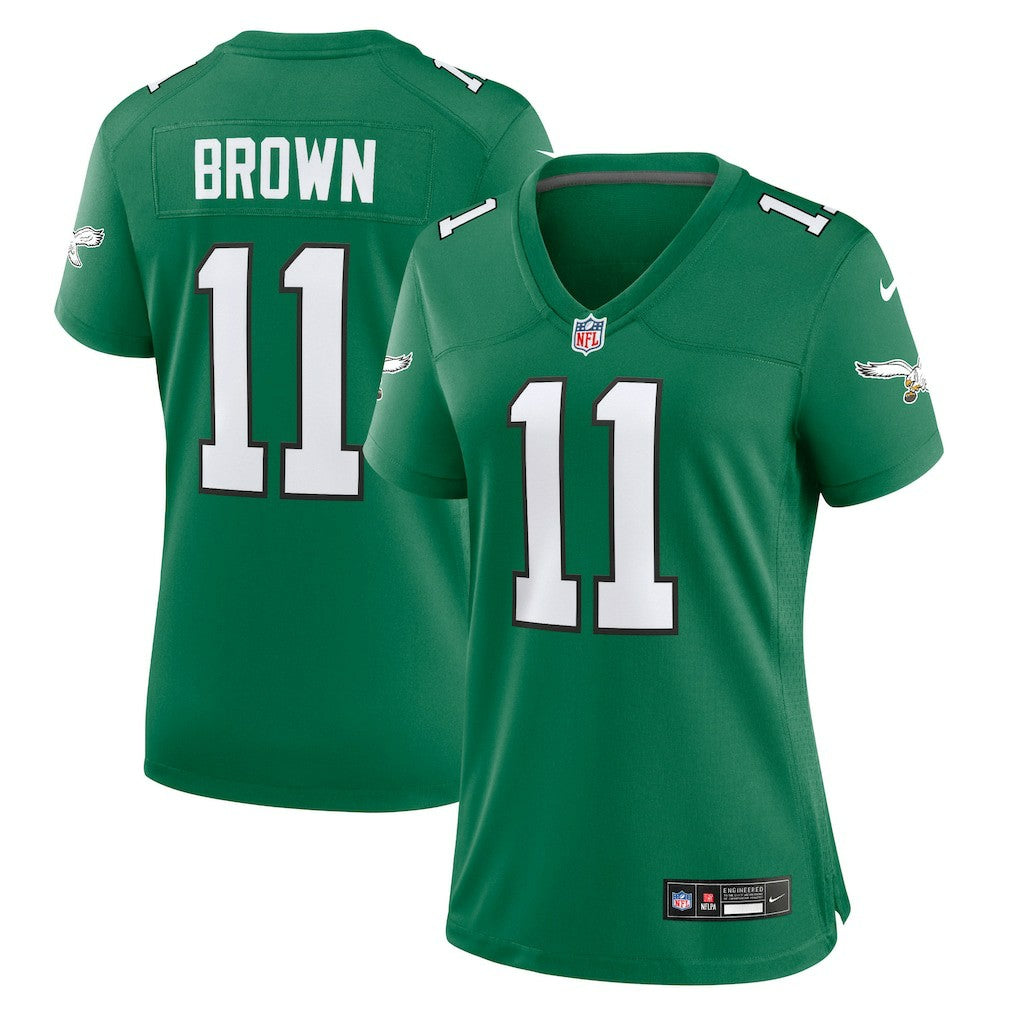 A.J. Brown Philadelphia Eagles Women's Player Jersey - Kelly Green cheap