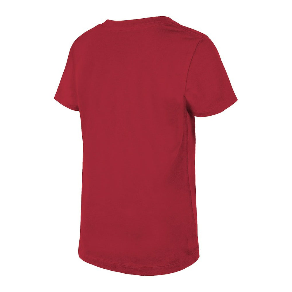 Arizona Cardinals New Era Girls Youth Reverse Sequin V-Neck T-Shirt - Cardinal online