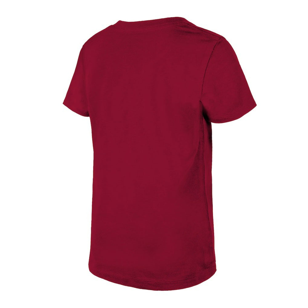 Washington Commanders New Era Girls Youth Reverse Sequin V-Neck T-Shirt - Burgundy outlet