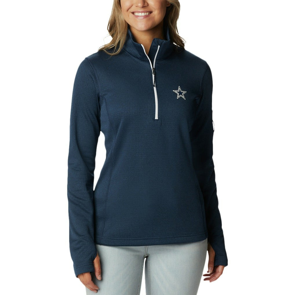 Dallas Cowboys Women's Park View Omni-Wick Half-Zip Top - Navy outlet