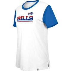 Buffalo Bills New Era Women's Third Down Colorblock T-Shirt - White/Royal outlet