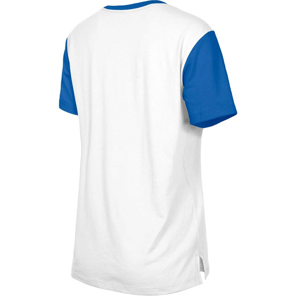 Buffalo Bills New Era Women's Third Down Colorblock T-Shirt - White/Royal outlet