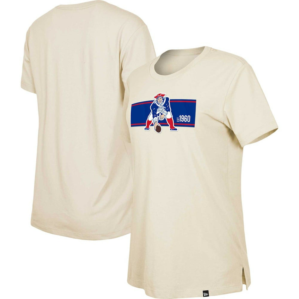 New England Patriots New Era Women's Third Down Historic T-Shirt - Tan for sale