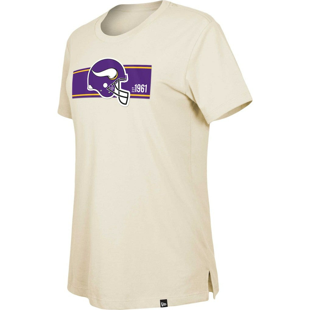 Minnesota Vikings New Era Women's Third Down Historic T-Shirt - Tan sale