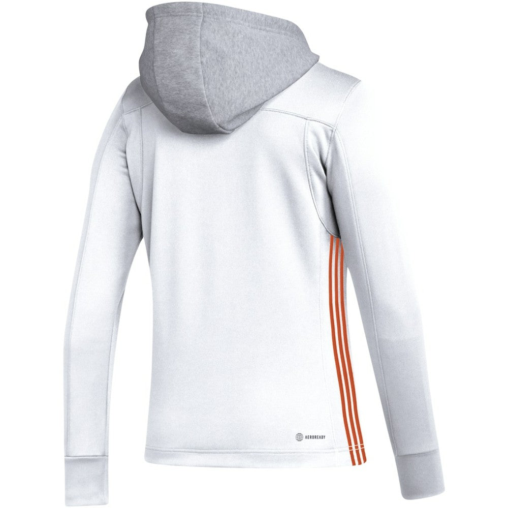 Philadelphia Flyers adidas Women's Refresh Skate Lace AEROREADY Pullover Hoodie - White Hoodies