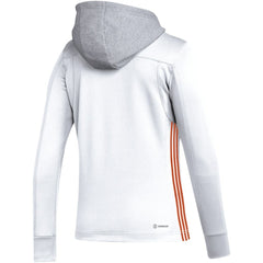 Philadelphia Flyers adidas Women's Refresh Skate Lace AEROREADY Pullover Hoodie - White Hoodies