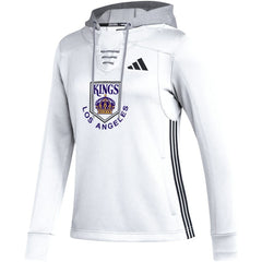 Los Angeles Kings adidas Women's Refresh Skate Lace AEROREADY Pullover Hoodie - White Hoodies