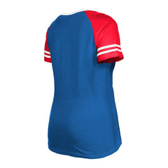 Buffalo Bills New Era Women's Throwback Raglan Lace-Up T-Shirt - Royal outlet