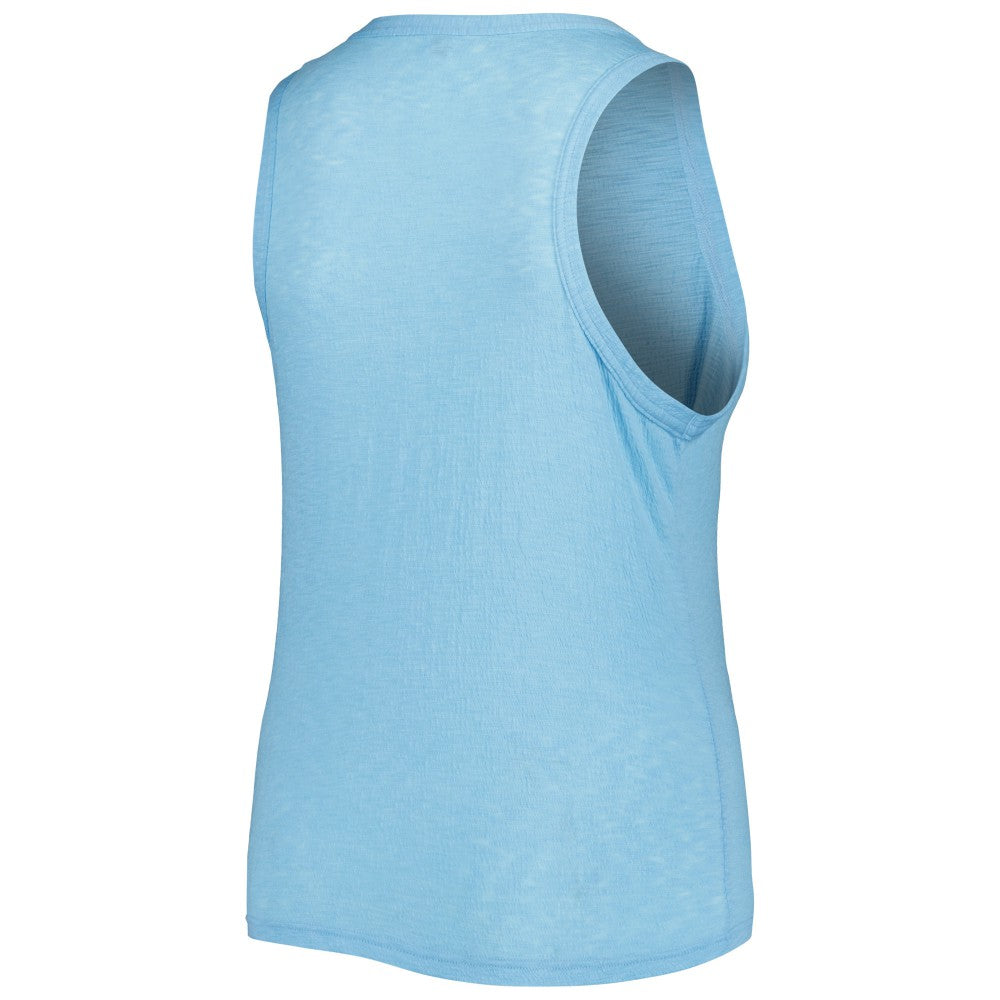 Kansas City Royals Soft as a Grape Women's Plus Size High Neck Tri-Blend Tank Top Royal