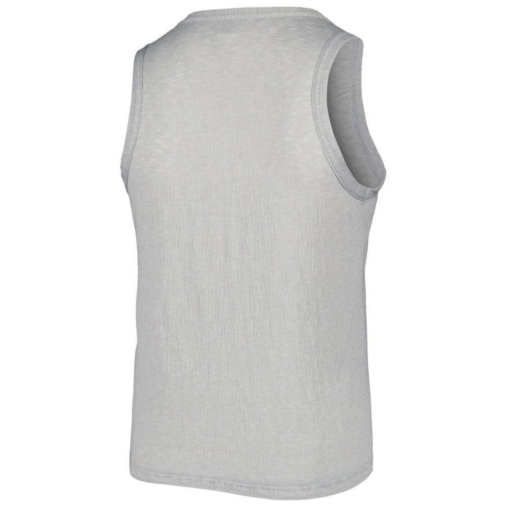 Pittsburgh Pirates Soft as a Grape Women's Plus Size High Neck Tri-Blend Tank Top Gray