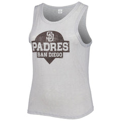 San Diego Padres Soft as a Grape Women's Plus Size High Neck Tri-Blend Tank Top Gray